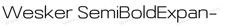 Wesker SemiBoldExpan字体转换